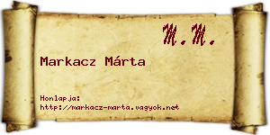 Markacz Márta névjegykártya